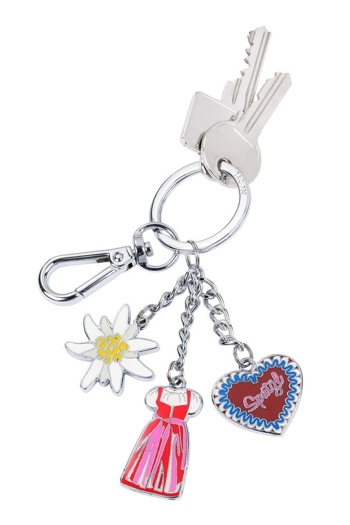 Troika DIRNDL OKTOBERFEST Carabiner Keychain with Three Charms