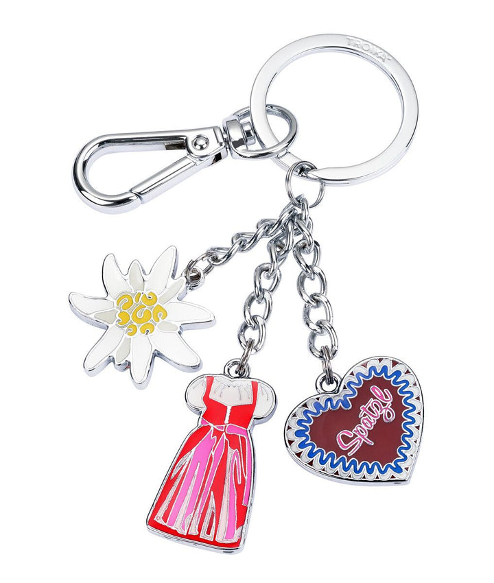 Troika DIRNDL OKTOBERFEST Carabiner Keychain with Three Charms