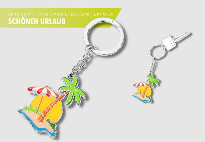 Troika HAPPY HOLIDAY, Tropical Island Charm Keychain