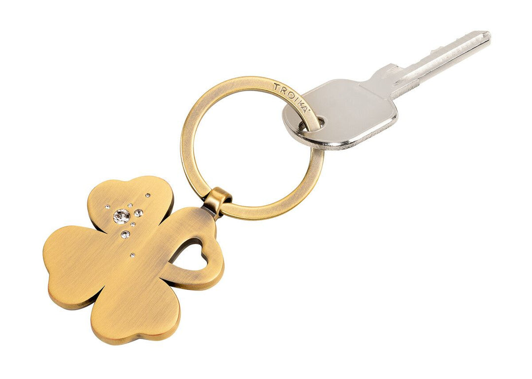 Troika Best Friend Clover Keyring with Swarovski Elements Crystals