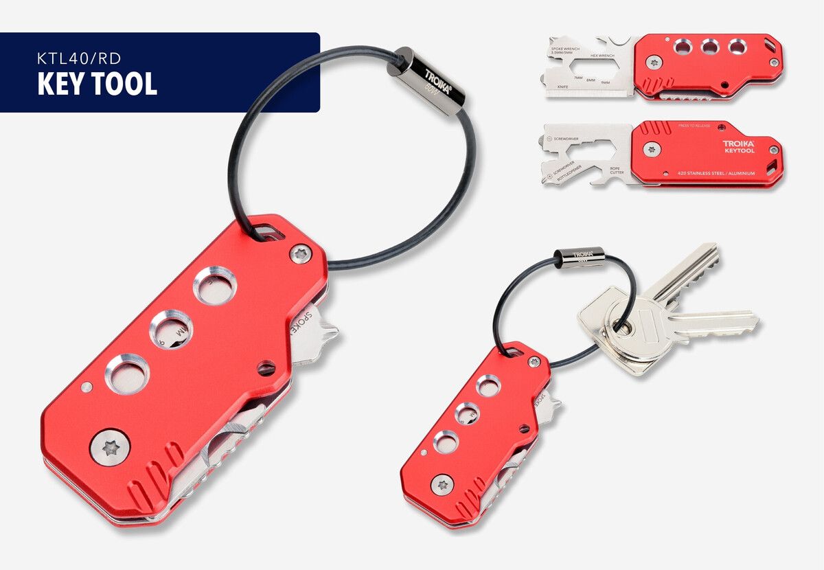 Troika KEYTOOL Pocket 11 Function Multi-Tool With Keychain Loop