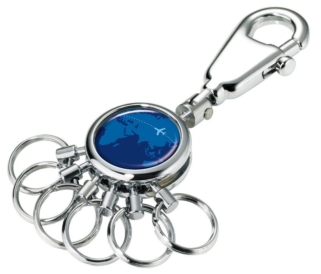Troika Patent Valet Keychain Chrome with Decorative Decal