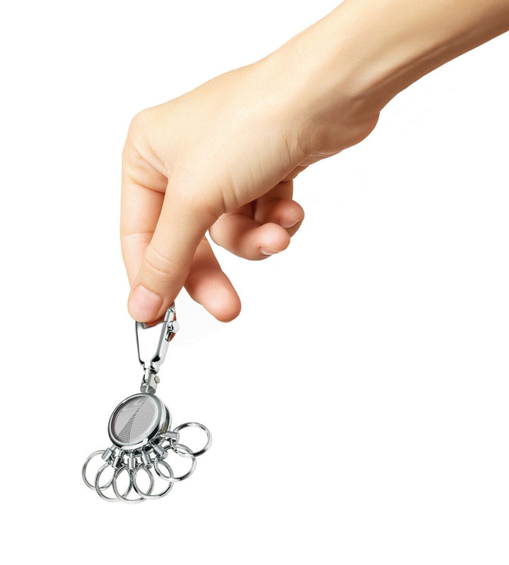 Troika Patent Valet Keychain Chrome with Decorative Decal