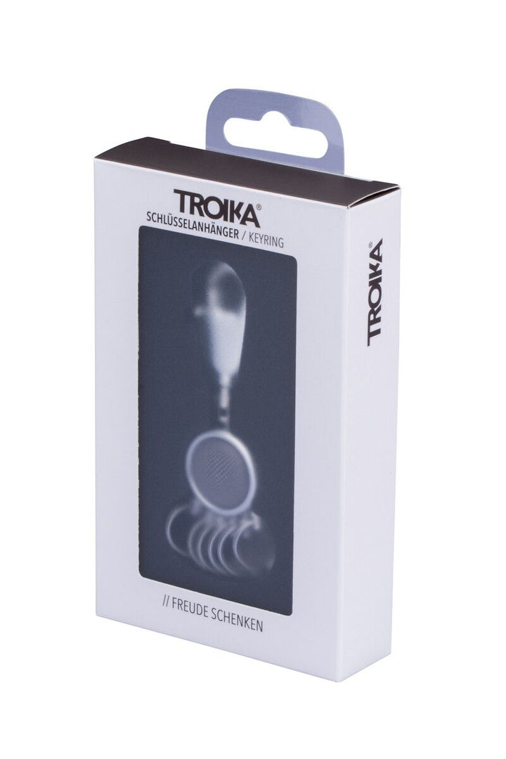 Troika Patent Valet Keychain Chrome with Decorative Decal