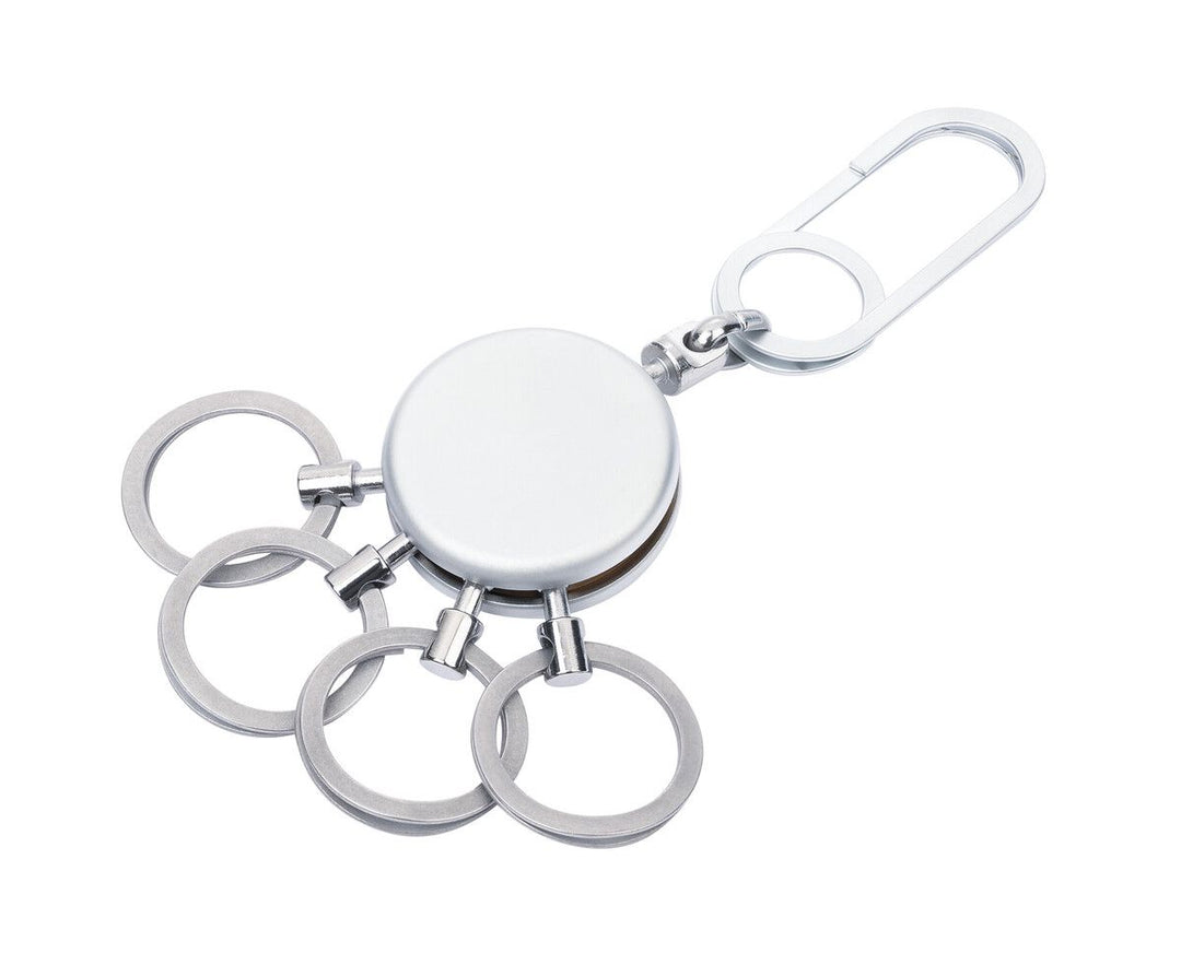 Troika PATENT EASY Exchangeable Nail Guard Rings Keychain in Two Finishes