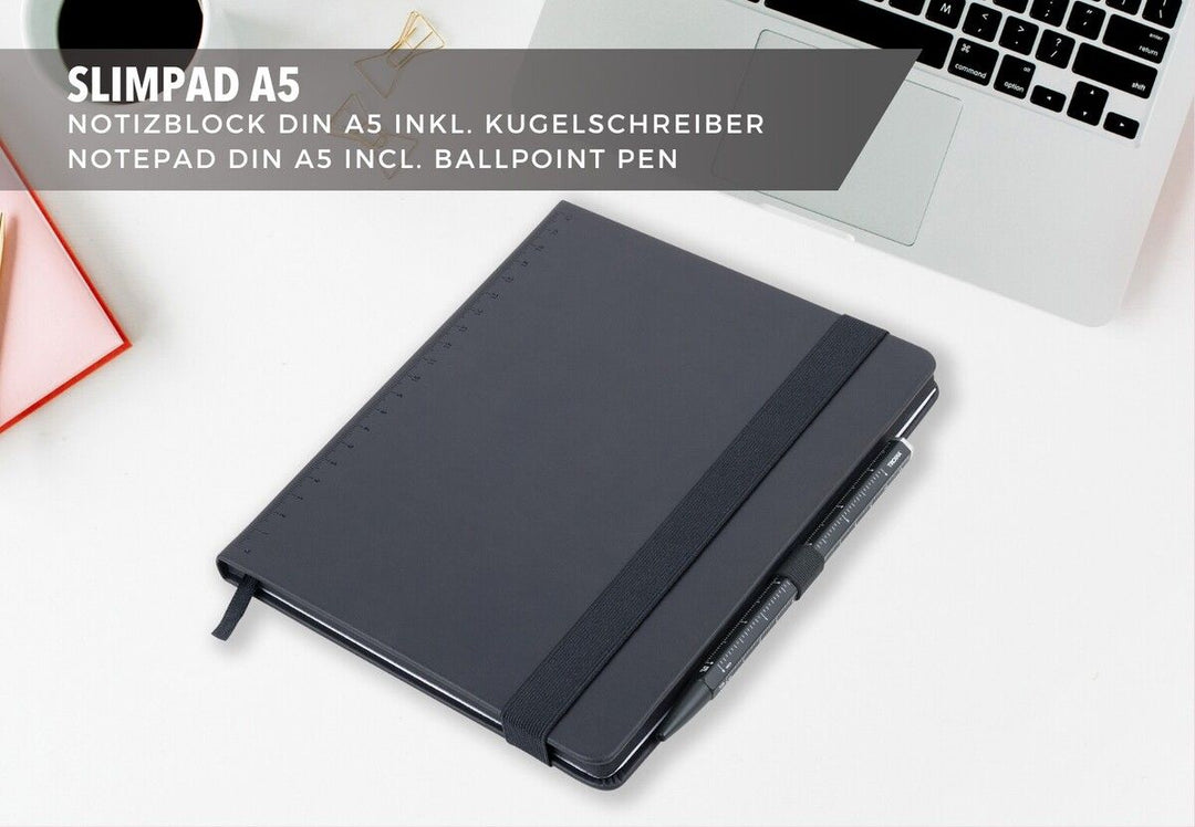 Troika Black Slimpad A5 Dot Grid Notebook and Pen Set Select Your Pen Color