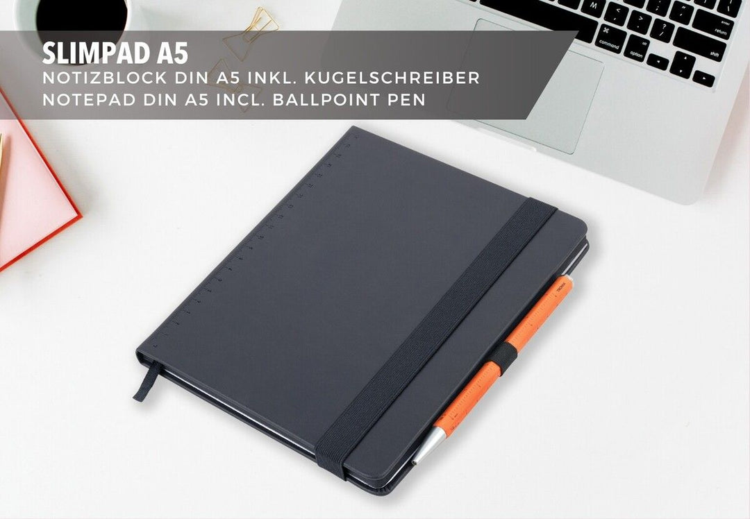 Troika Black Slimpad A5 Dot Grid Notebook and Pen Set Select Your Pen Color