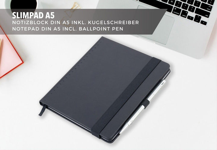 Troika Black Slimpad A5 Dot Grid Notebook and Pen Set Select Your Pen Color