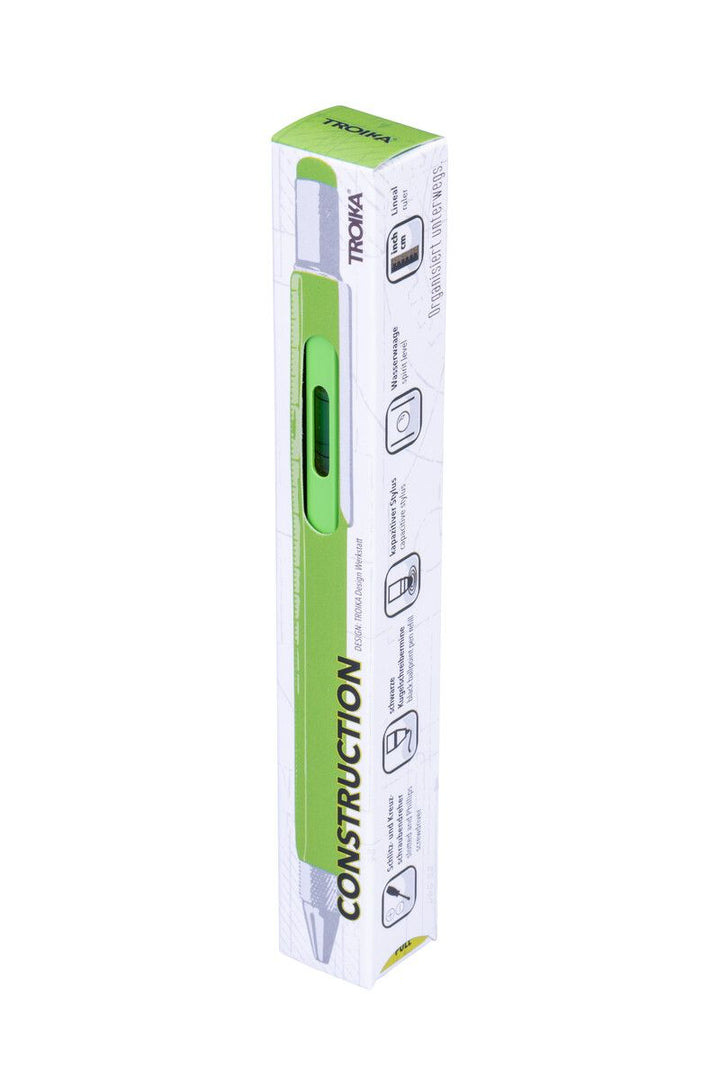 Troika Construction Pen PIP20, Multi-tool Ballpoint Pen Neon Green