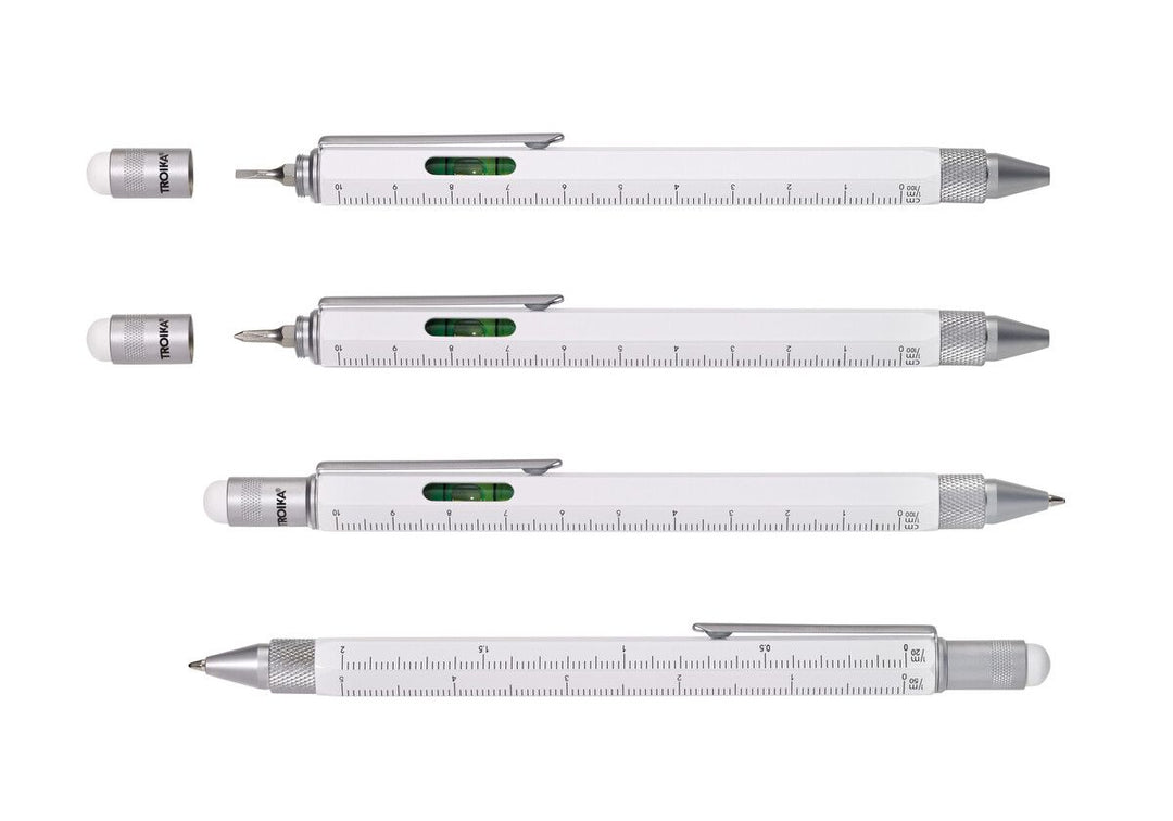 Troika Construction Pen PIP20, Multi-tool Ballpoint Pen White