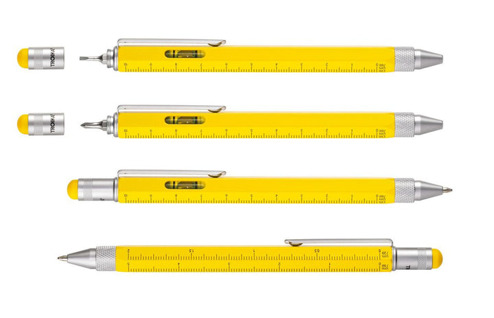 Troika Construction Pen PIP20, Multi-tool Ballpoint Pen Yellow