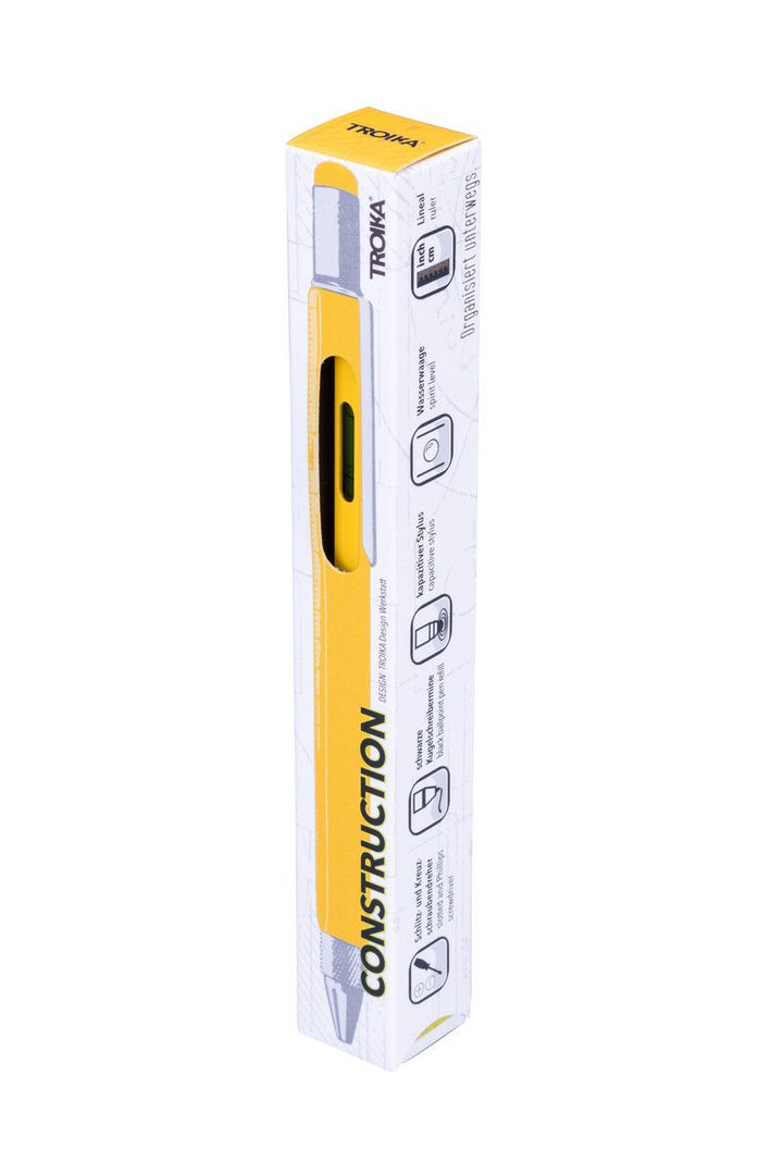 Troika Construction Pen PIP20, Multi-tool Ballpoint Pen Yellow