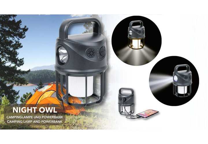 Troika NIGHT OWL Rechargeable Camping Lamp