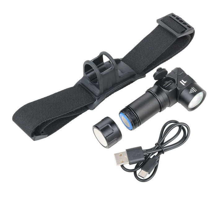 Troika ECO KNICKLICHT MICRO, Rechargeable Bendable Mini Flashlight Headlamp