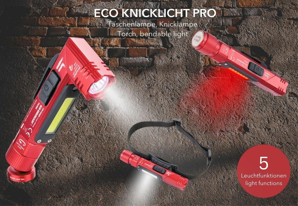 Troika Bendable USB Rechargeable Multi-Function Flashlight