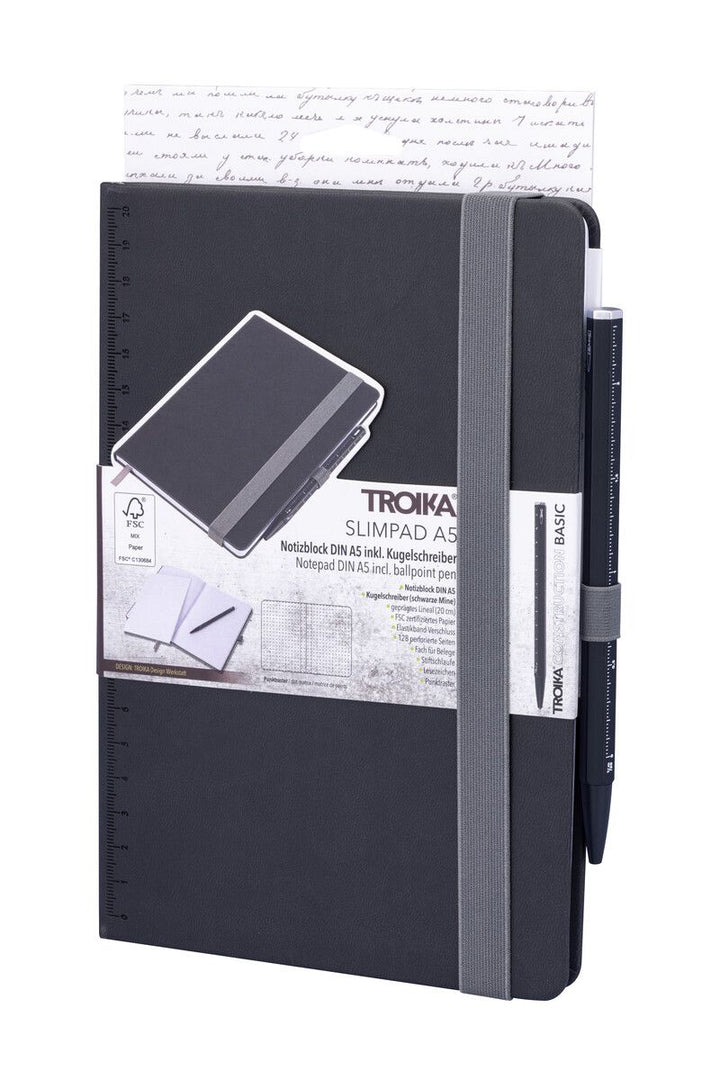 Troika Slimpad A5 Dot Grid Notebook and Pen Set