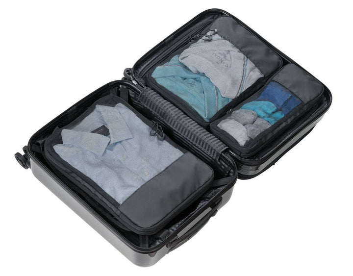 Troika Tarpaulin Compression Packing Cubes Set of 3 Black