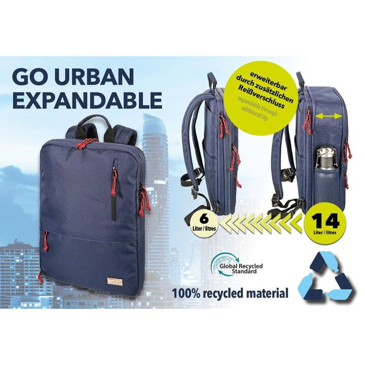 Troika Go Urban EXPANDABLE Recycled PET Laptop backpack