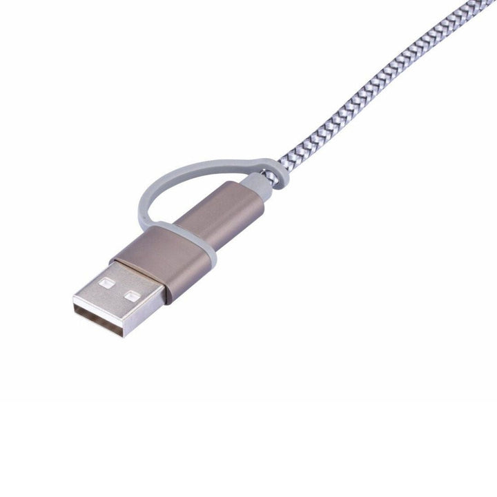 Troika Trident 3 in 1 USB Charging Cable USB, USB C and Lightening Cable