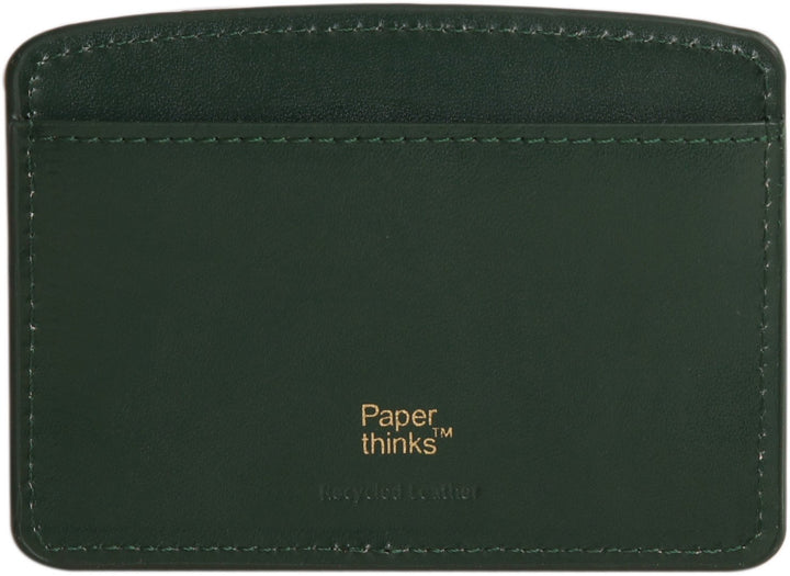 Paperthinks Recycled Leather Card Case - Deep Olive - Paperthinks.us