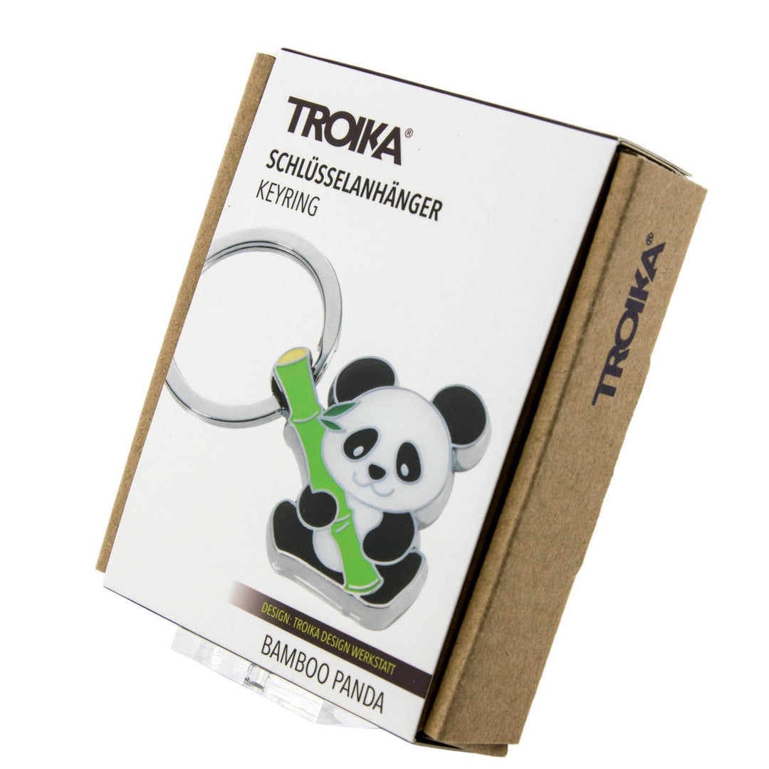 Troika Bamboo Panda Charm Keychain