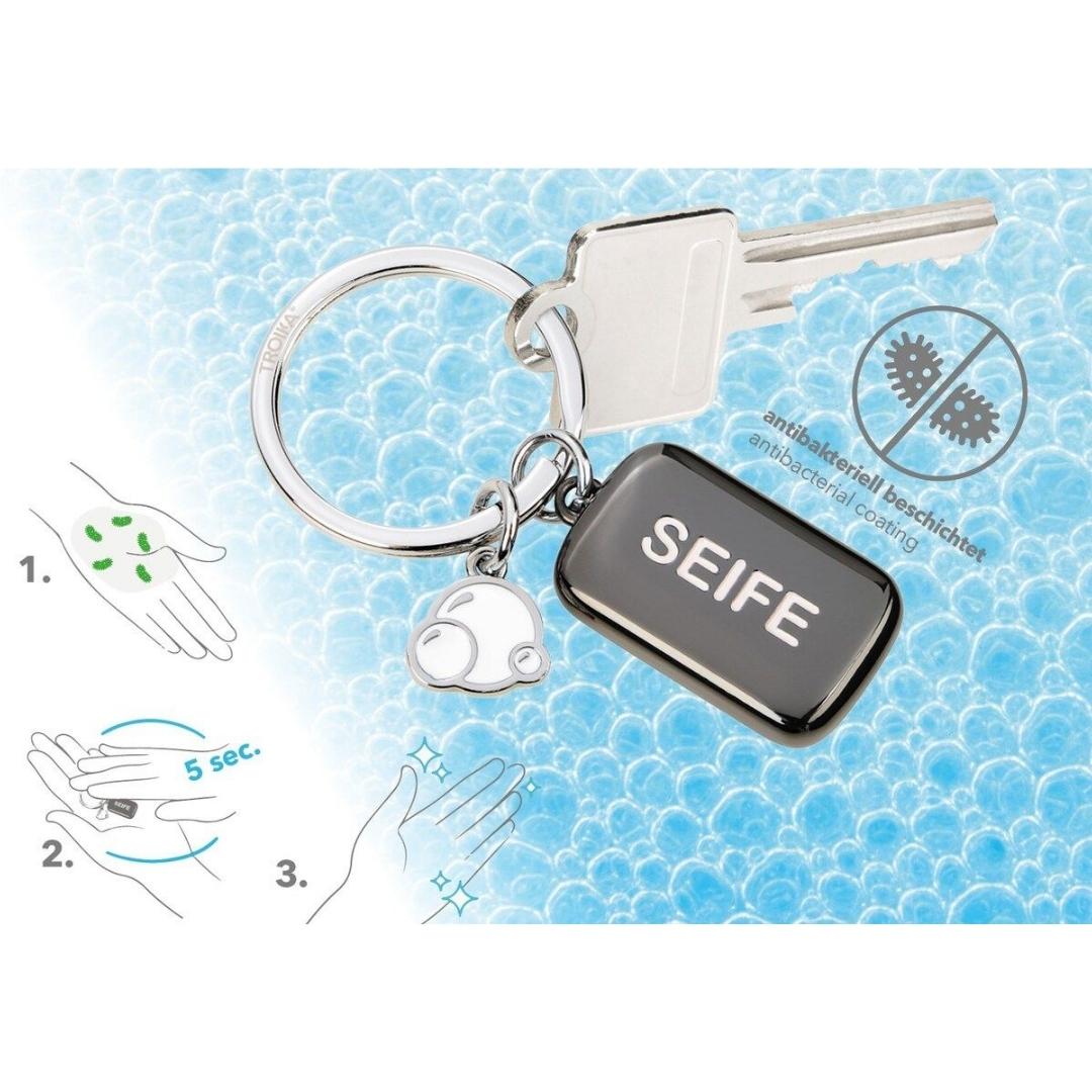 Troika Keychain With Soap and Bubble Charms with Anti-Bacterial Coating