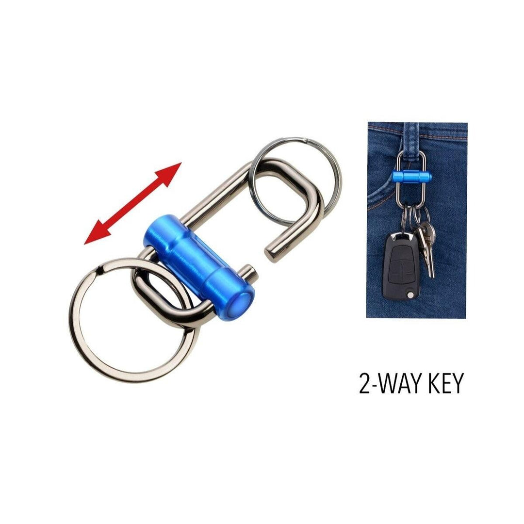 Troika 2-Way Quick Release Keychain in Multiple Color Combination