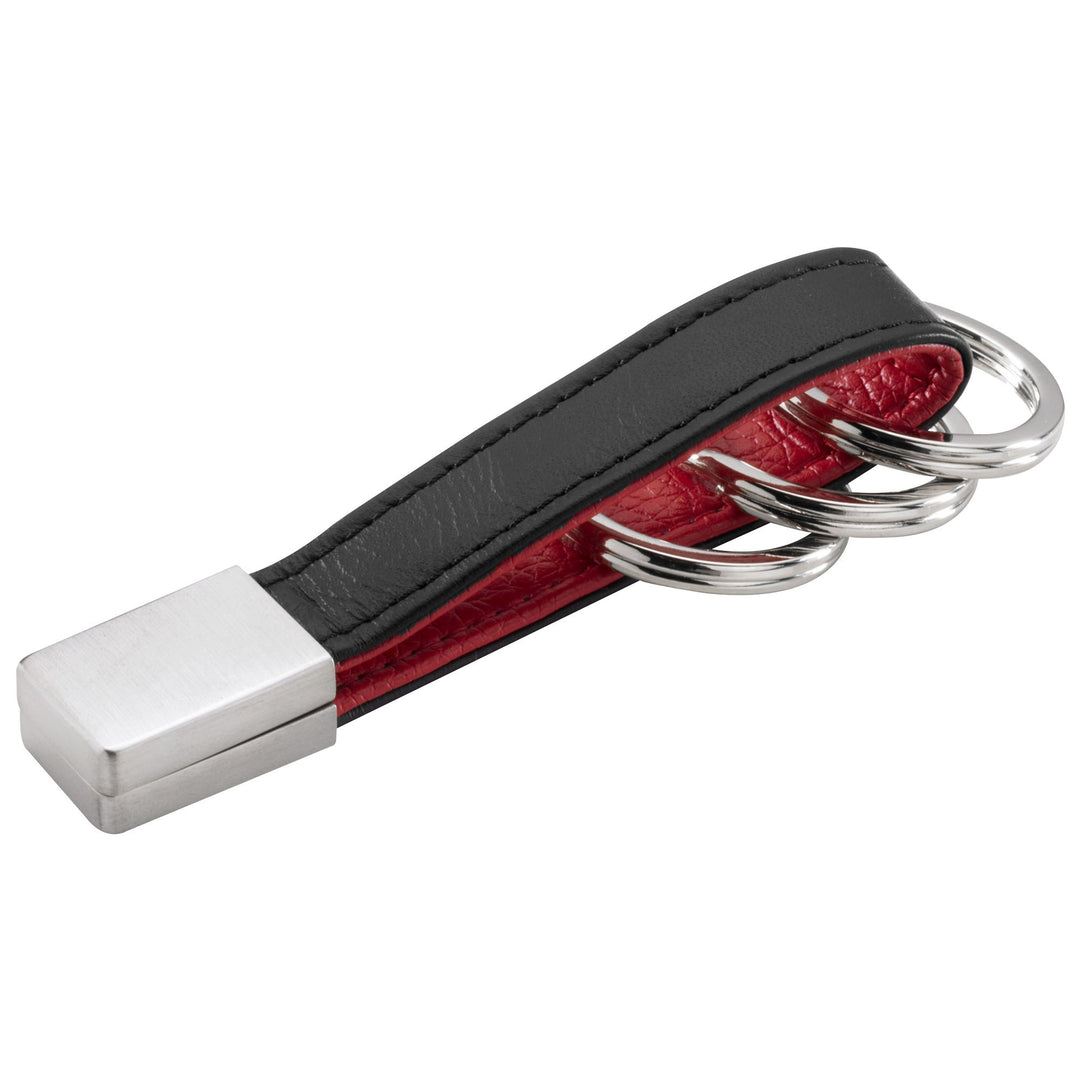 Troika Twister Key Chain - Red Pepper Leather Valet Keyring
