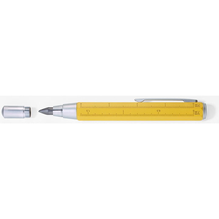 Troika Construction Carpenters Pencil Yellow Finish Showing Cap as Sharpener