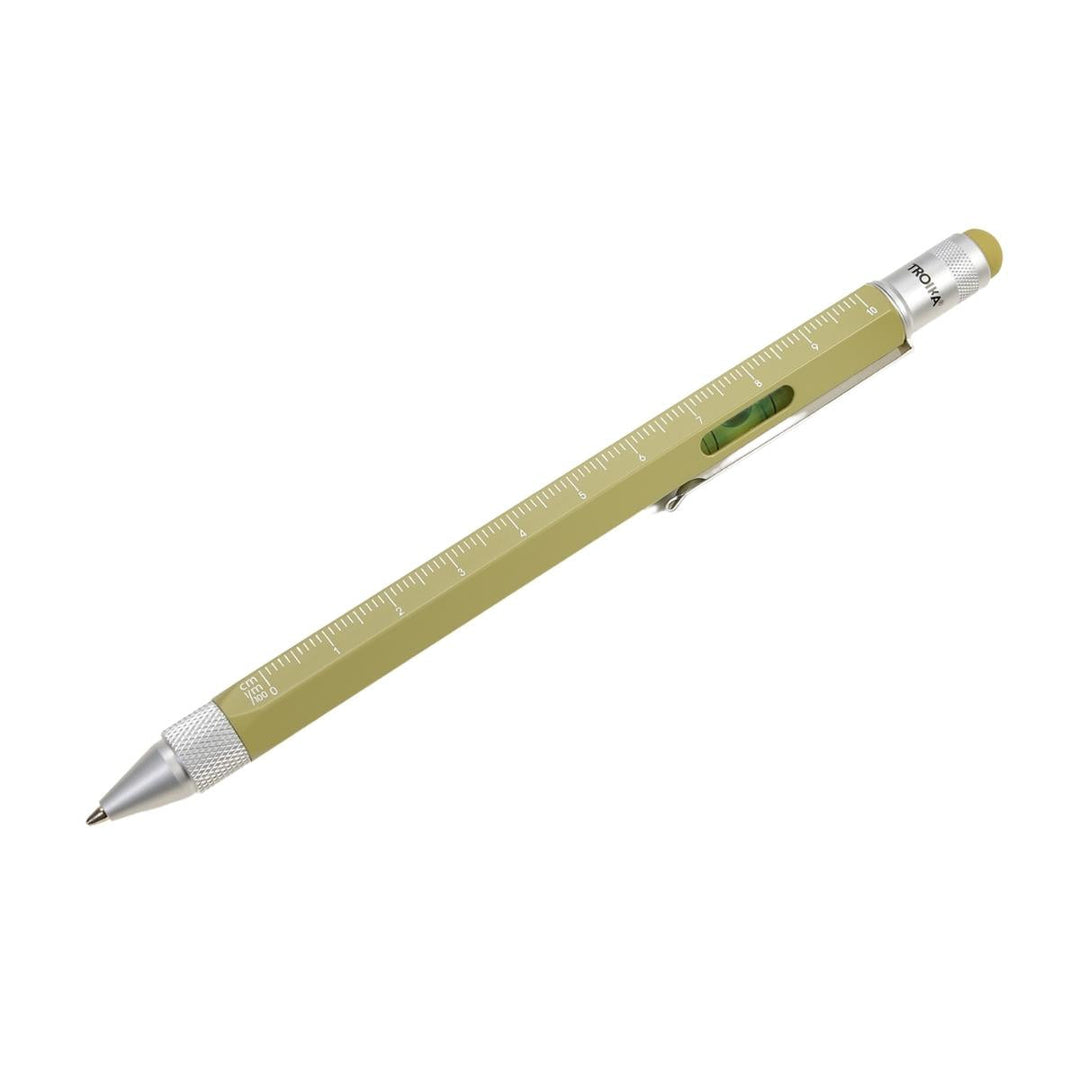 Troika Construction Pen PIP20, Multi-tool Ballpoint Pen Olive Oil Green