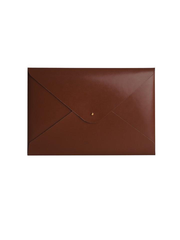 Paperthinks Recycled Leather A4/Letter Size Document Folder - Tan - Paperthinks.us
