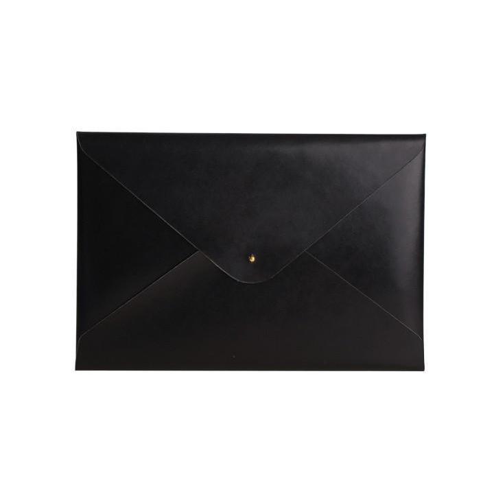 Paperthinks Recycled Leather A4/Letter Size Document Folder - Black - Paperthinks.us