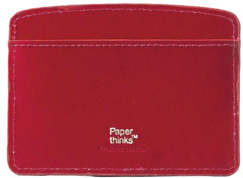 Paperthinks Recycled Leather Card Case - Scarlet Red - Paperthinks.us