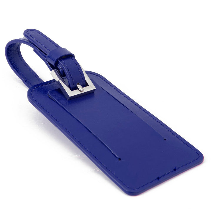 Paperthinks Recycled Leather Luggage Tag -  Navy Blue - Paperthinks.us
