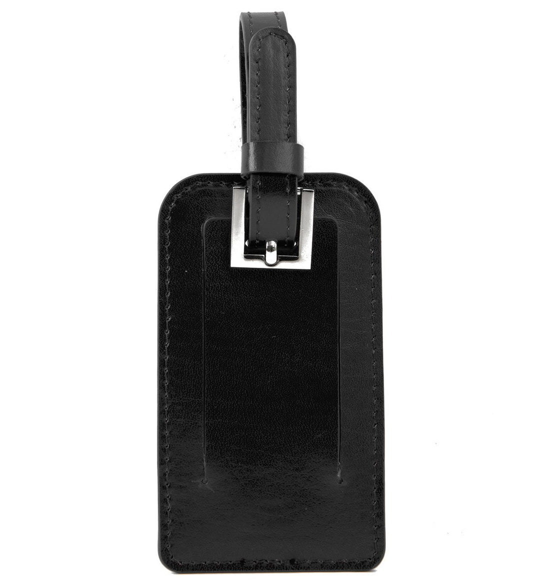 Paperthinks Recycled Leather Luggage Tag -  Black - Paperthinks.us