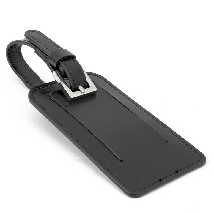 Paperthinks Recycled Leather Luggage Tag -  Black - Paperthinks.us
