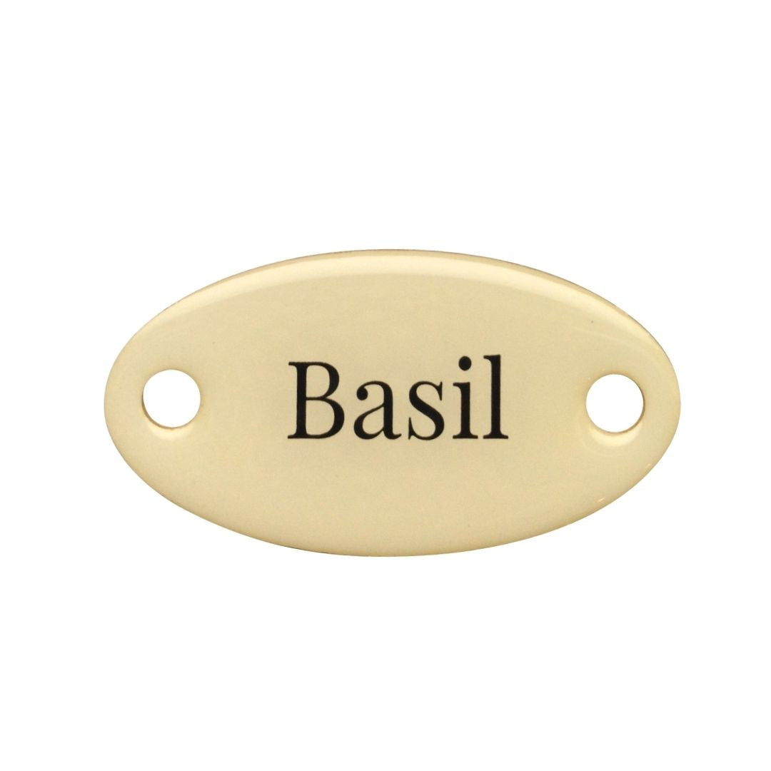 Duke Baron Vintage Brass Tag Herbs Basil