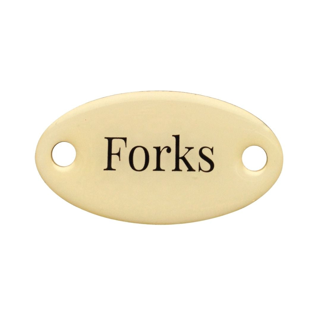 Duke Baron Vintage Brass Tag Pantry Staples Forks