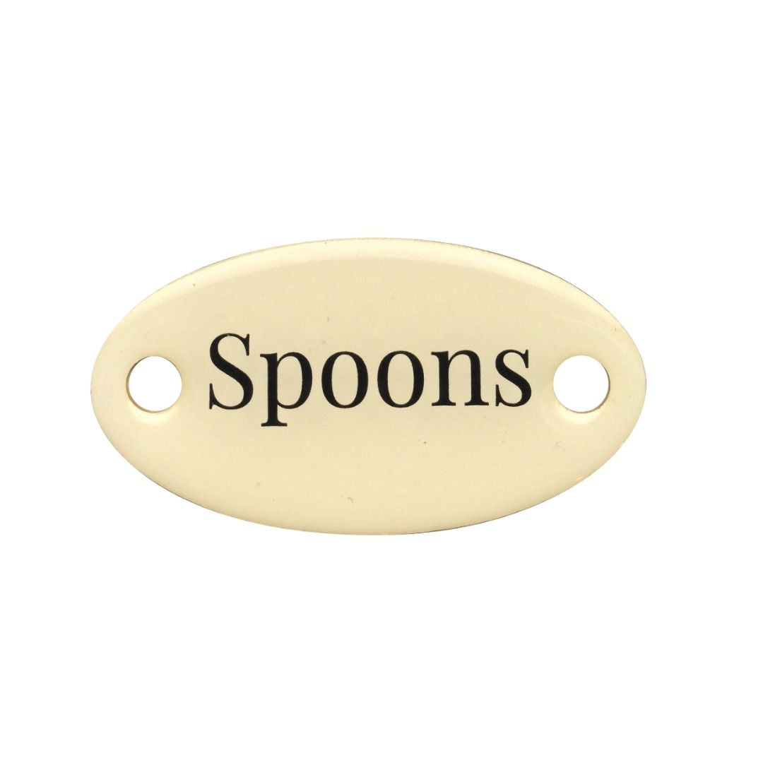 Duke Baron Vintage Brass Tag Pantry Staples Spoons