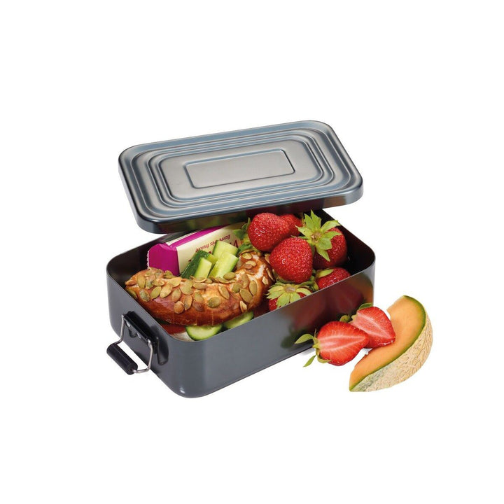 Troika Aluminum Lunch Box with Classic Clip Lock Design Large Blank