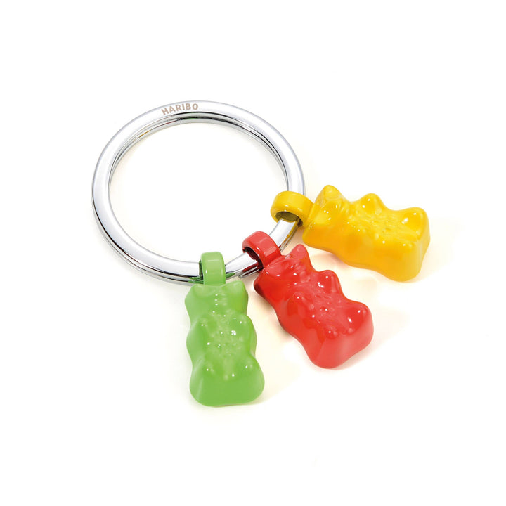 Troika Haribo Gummy Bears Red Green Yellow Charm Keychain