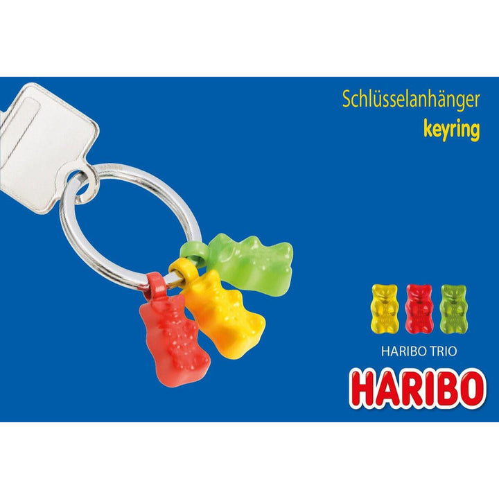 Troika Haribo Gummy Bears Red Green Yellow Charm Keychain