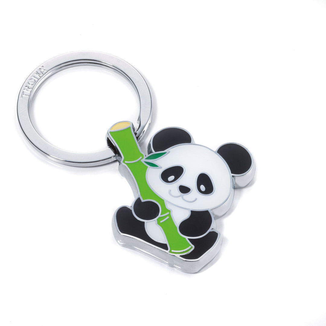 Troika Bamboo Panda Charm Keychain