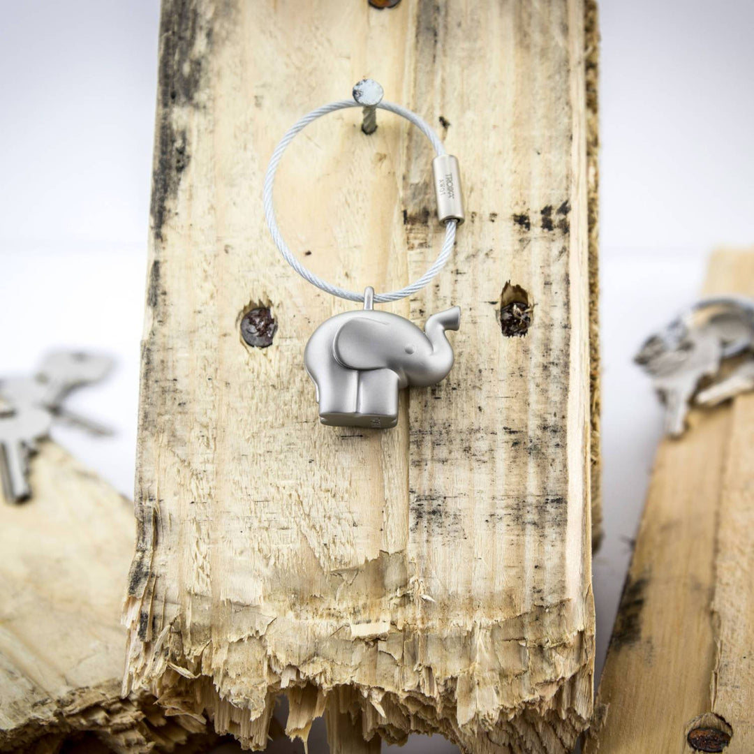 Troika Elephant Key Chain With Nail Friendly Loop