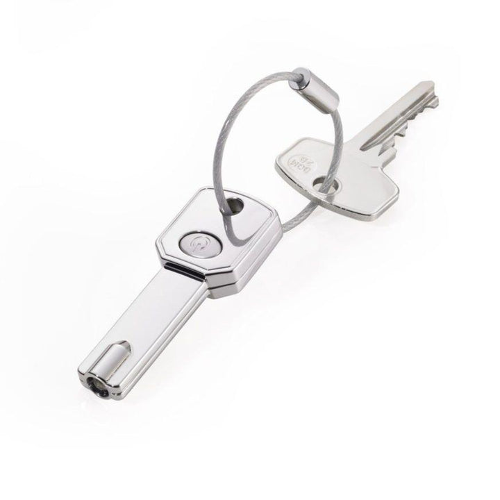 Troika Light Key, LED Light Keychain in shape of Key, Chrome