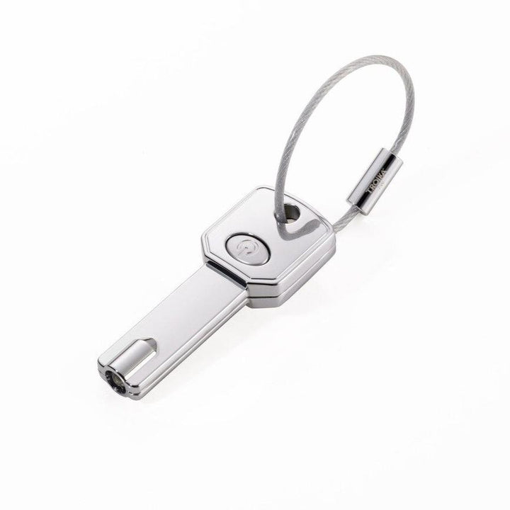 Troika Light Key, LED Light Keychain in shape of Key, Chrome