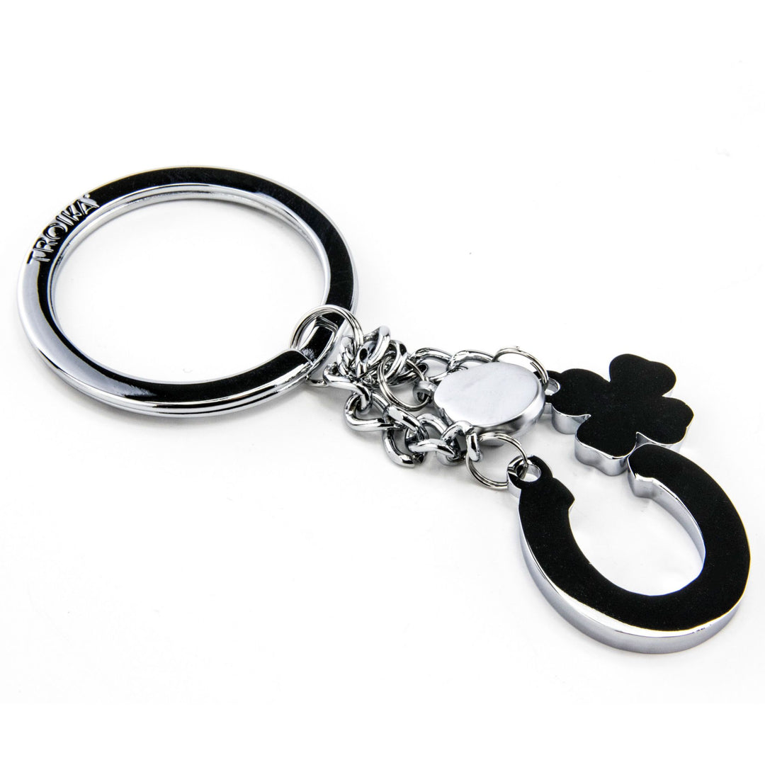 Troika GLÜCKSBRINGER Hufeisen, Keychain with Chromed Good Luck Charms