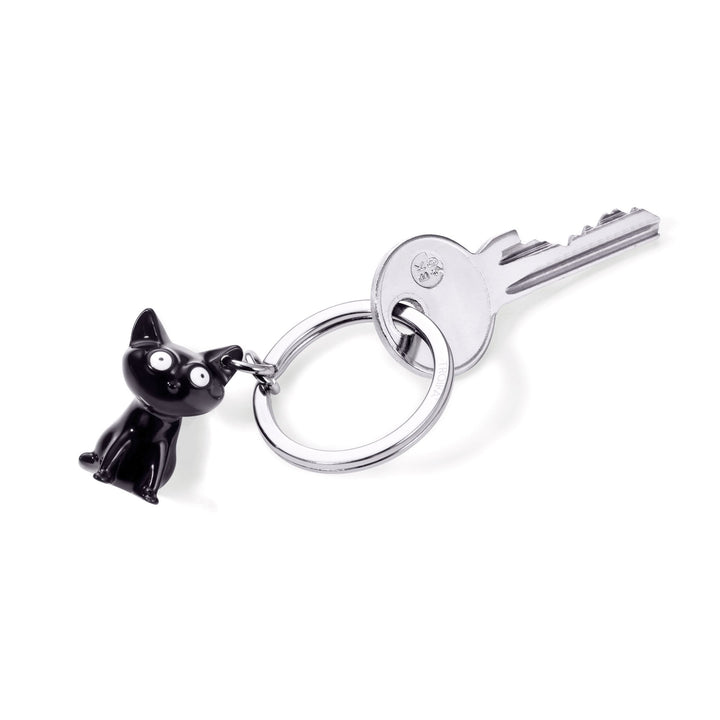 Troika Felix, Keychain Cat Charm in Black