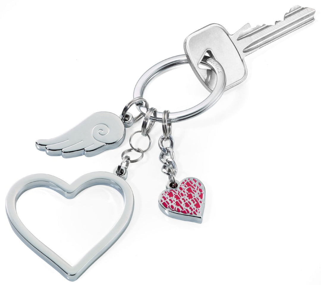 Troika Love is in the Air Key Chain (Silver) with key attached, KR17-01/CH