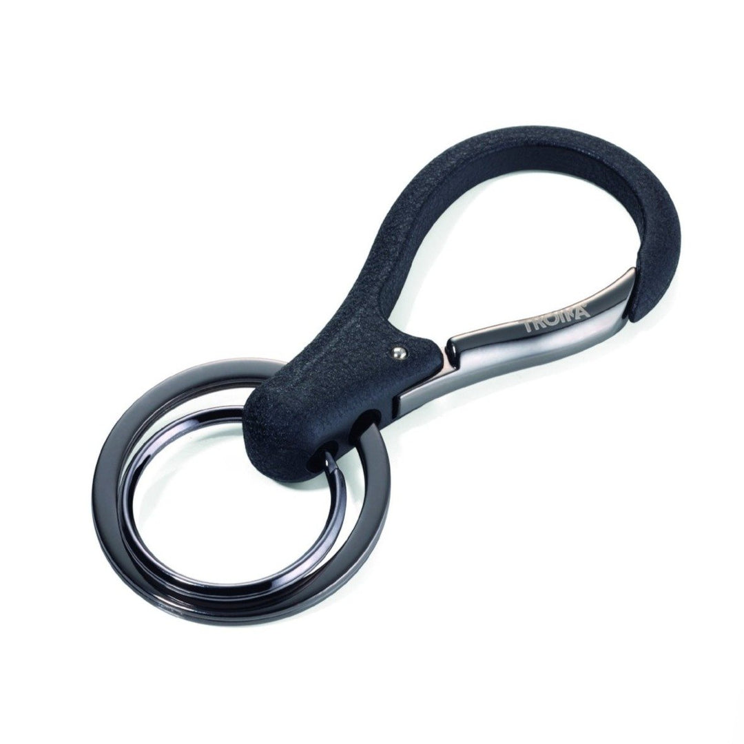 Troika Times Three Key Ring with Carabiner Clip, KR17-09/GM